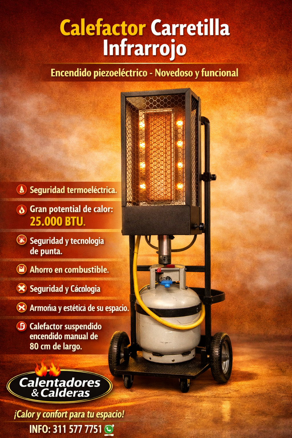 Calefactor Modelo Carretilla